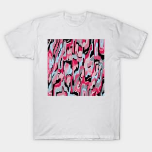Red and Black Digital Abstract T-Shirt